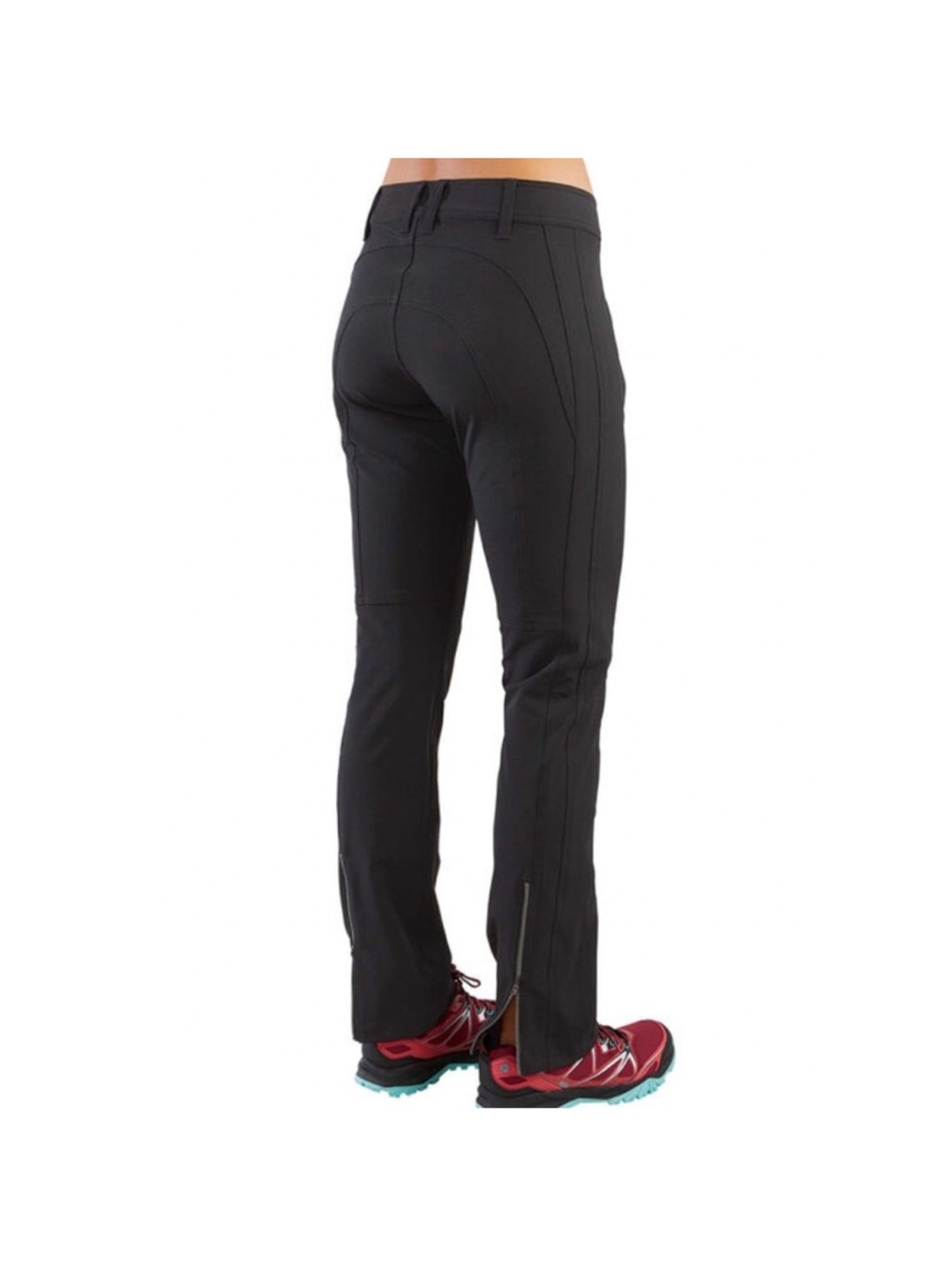 Title Nine Genie Brushed Outdoor Women's Straight Leg Pants in Black Size 6 - Picture 2 of 10